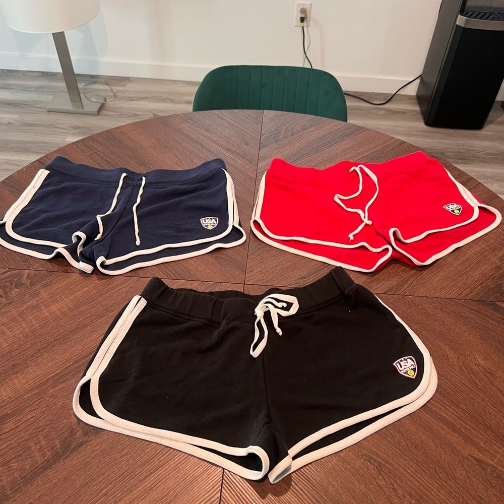 USA waterpolo bundle retro micro shorts- Black, Red, and Navy size small & XS